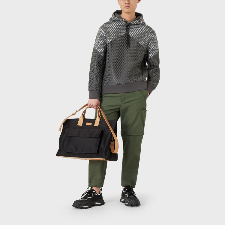 Emporio Armani SS22  Grey Knit Hoodie with Back Logo Print Design. 3L1M6-P1JV9Z-F609 圖 3