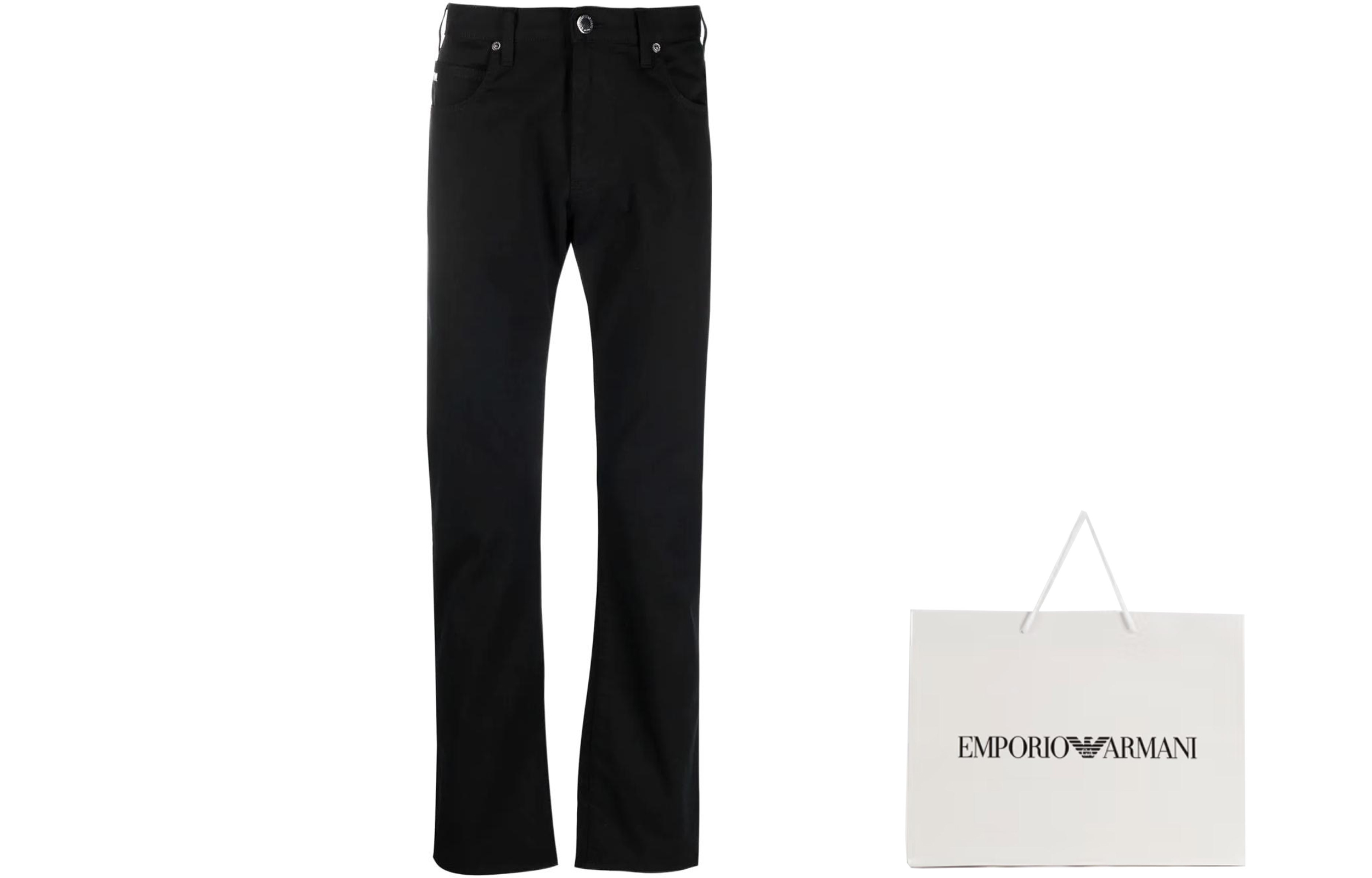 EMPORIO ARMANI SS22  High-Waisted Straight Black Denim Jeans 8N1J45-1GN0Z-0999 圖 3