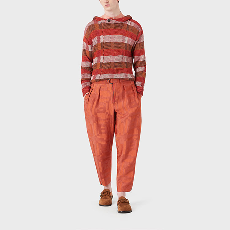 Emporio Armani SS22  Jacquard Striped Knit Hoodie Multicolor 3L1MV4-1M04Z-F203 圖 3