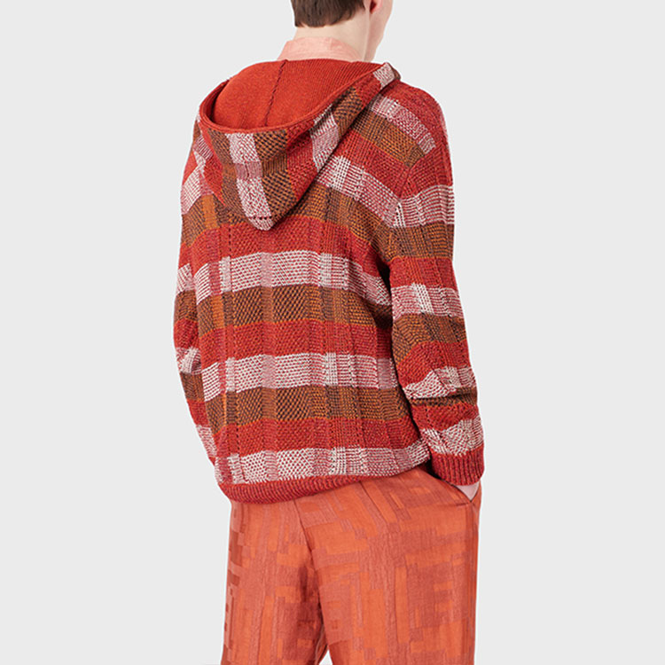 Emporio Armani SS22  Jacquard Striped Knit Hoodie Multicolor 3L1MV4-1M04Z-F203 圖 4