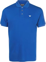 Emporio Armani SS22 Logo Pattern Solid Polo Shirt - Blue 8N1FQ2-1JTKZ-0921 Emporio Armani SS22 Logo Pattern Solid Polo Shirt - Blue 8N1FQ2-1JTKZ-0921