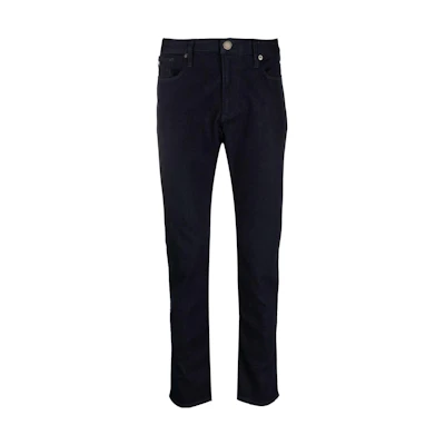 Emporio Armani SS22 Mid-Rise Tapered Jeans - Dark Blue. 8N1J06-1G19Z-0941