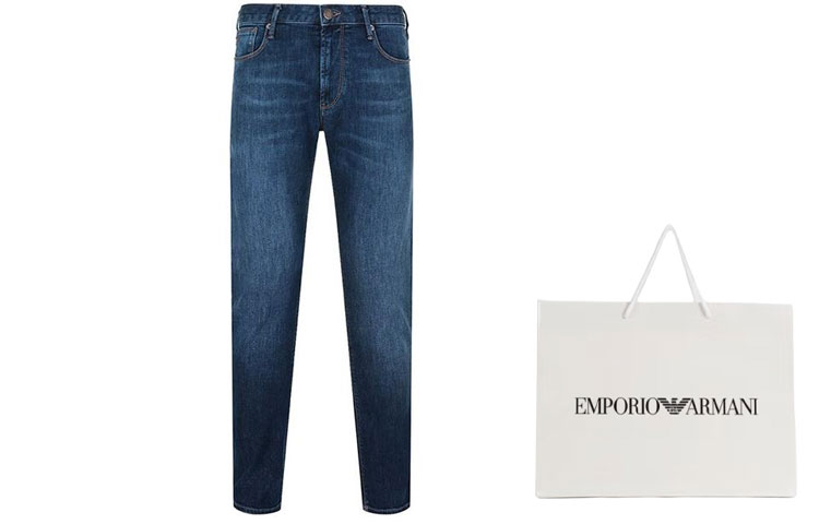 Purchase EMPORIO ARMANI SS22 修身版型中腰藍色牛仔褲拉鍊款 8N1J06-1G0LZ-0942