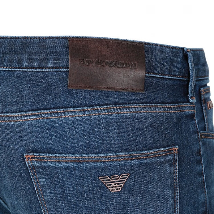 Cheap EMPORIO ARMANI SS22 修身版型中腰藍色牛仔褲拉鍊款 8N1J06-1G0LZ-0942