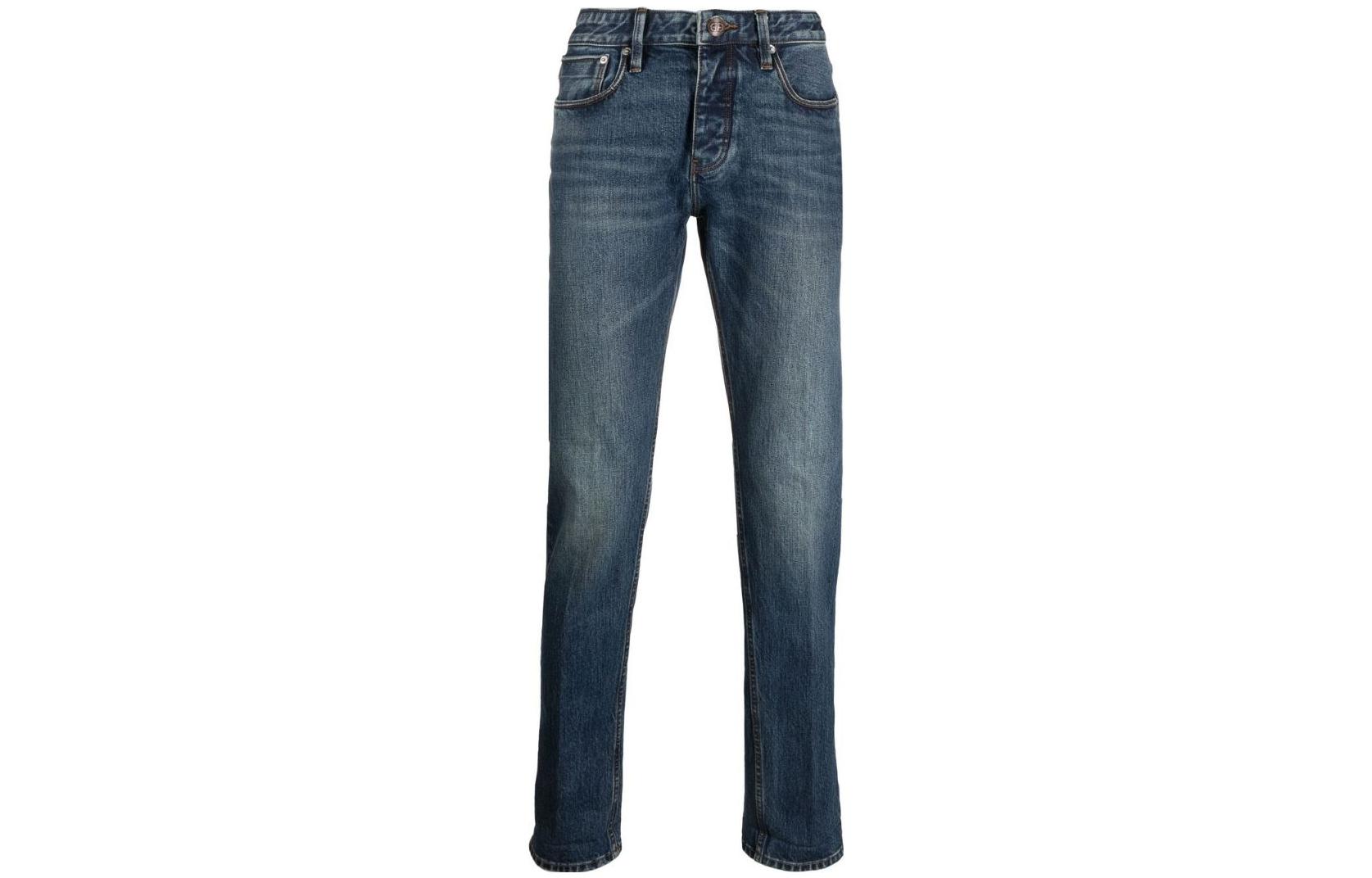 Order Emporio Armani SS22 Slim Fit Straight Jeans Biru Pudar. 6L1J75-1DMHZ-0942