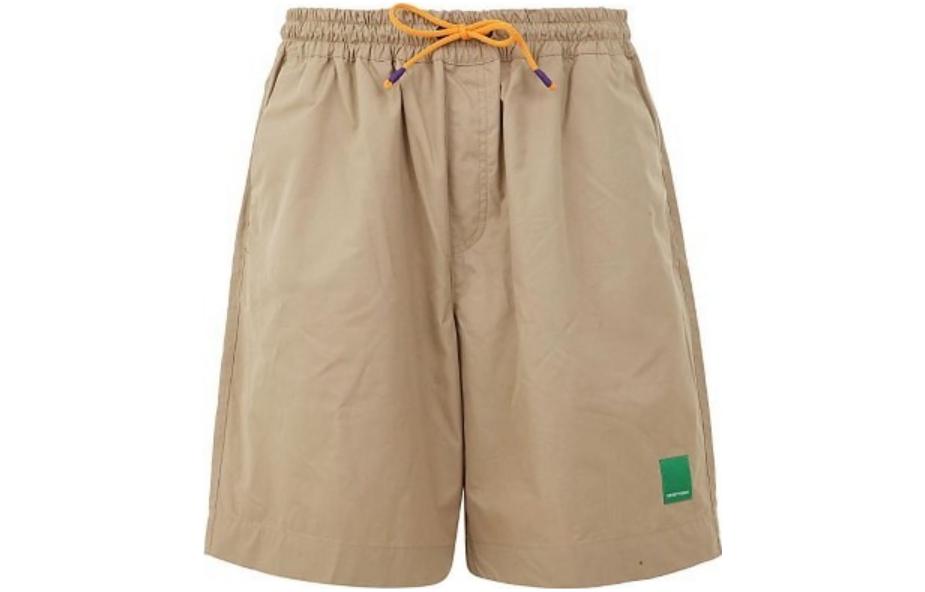 Order Pantalones Cortos EMPORIO ARMANI SS22 Color Sólido con Cordón Marrón Claro. 3L1P6C-1N0HZ-0189