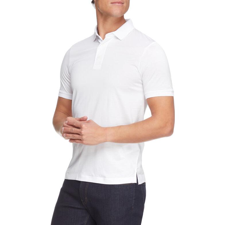 Lookbook EMPORIO ARMANI SS22 Kaos Polo Lengan Pendek Warna Polos Putih 8N1F96-1JUVZ-0100