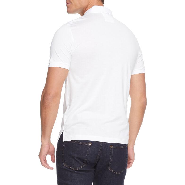 Shop EMPORIO ARMANI SS22 Kaos Polo Lengan Pendek Warna Polos Putih 8N1F96-1JUVZ-0100