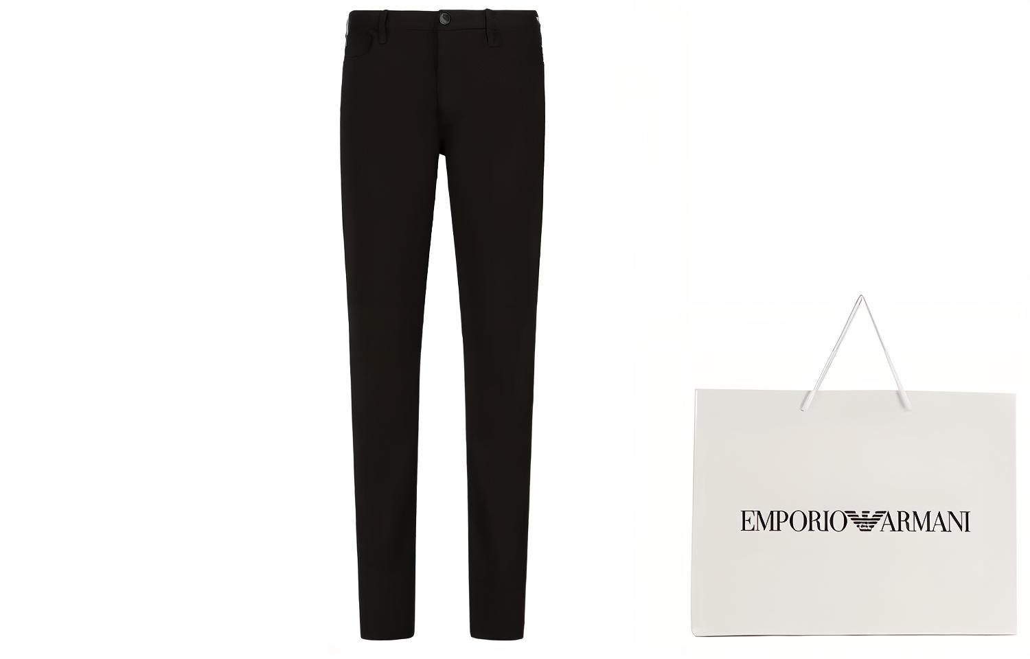 Lookbook Emporio Armani SS22 纯色直筒黑色牛仔裤 8N1J11-1DHDZ-0005