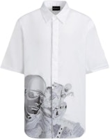 EMPORIO ARMANI SS22 White Button-Up Shirt with Graphic Print. I1CC3I-I128C-102 EMPORIO ARMANI SS22 White Button-Up Shirt with Graphic Print. I1CC3I-I128C-102