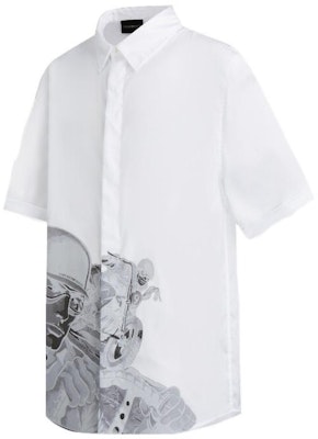 EMPORIO ARMANI SS22 White Button-Up Shirt with Graphic Print. I1CC3I-I128C-102 Shop EMPORIO ARMANI SS22 White Button-Up Shirt with Graphic Print. I1CC3I-I128C-102