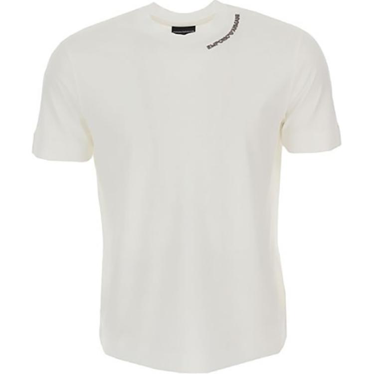 Emporio Armani SS22  White Crew Neck Logo Print T-Shirt. 3R1TT4-1JUVZ-0101