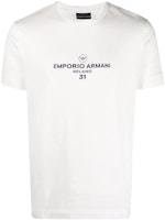 Emporio Armani SS22 White Logo Print Short Sleeve T-Shirt. 3L1TCP-1JSAZ-0101 Emporio Armani SS22 White Logo Print Short Sleeve T-Shirt. 3L1TCP-1JSAZ-0101