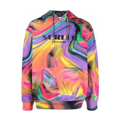 EMPORIO ARMANI SS22 Abstract Print Multicolor Hoodie Men’s Colorful. 3L1M7B-1J88Z-F933
