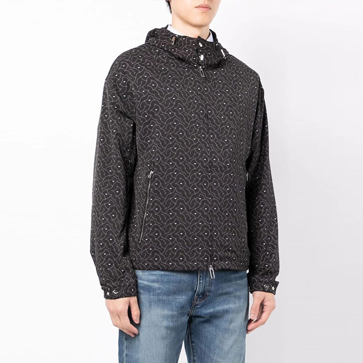 Purchase エンポリオ アルマーニ SS22 抽象プリント ジップアップ フーディージャケット グレー メンズ 3L1BD3-1NDEZ-F049