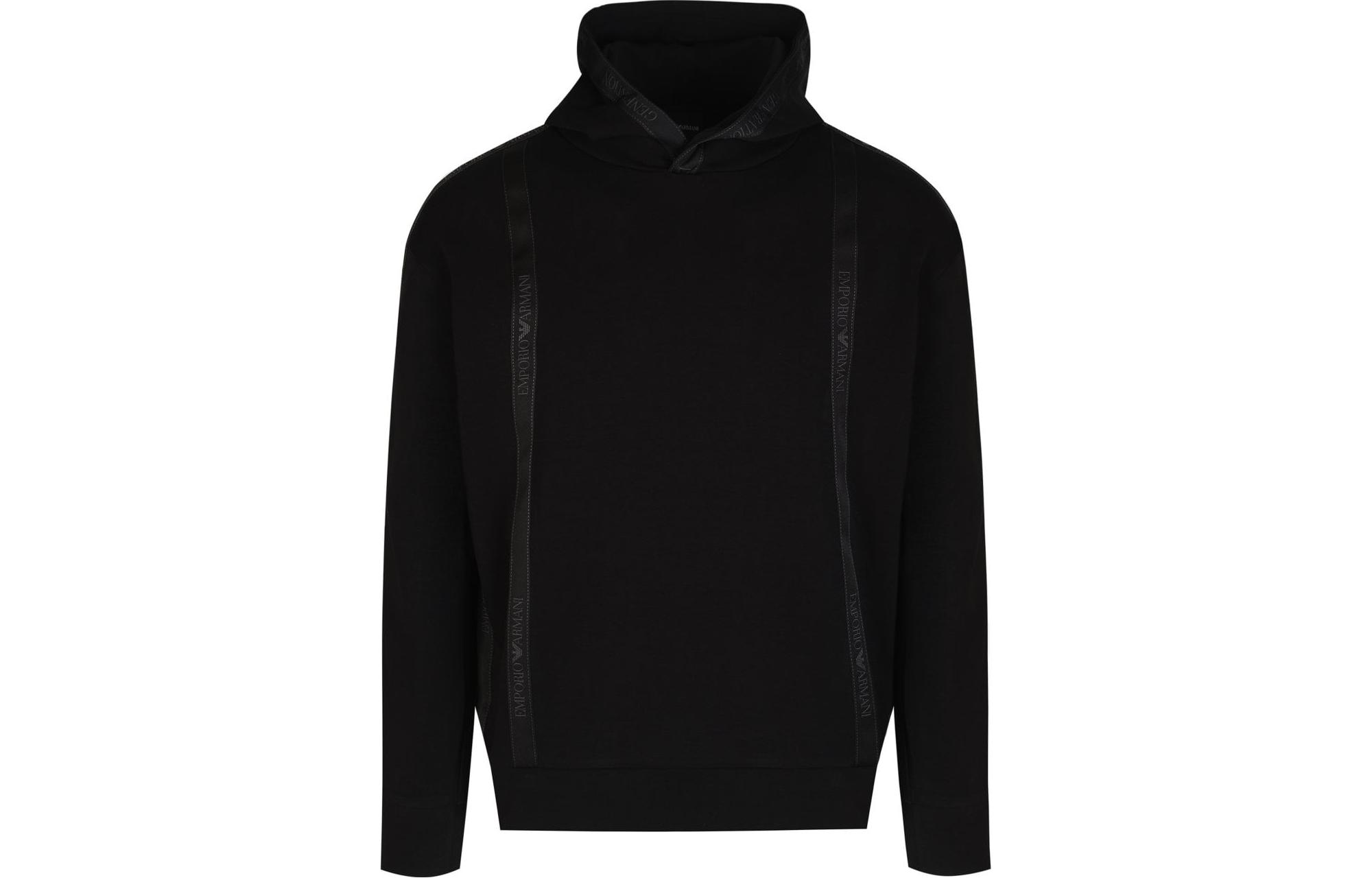 Emporio Armani SS22 Black Cotton Logo Sweatshirt 6H1M82-1JHSZ-0999