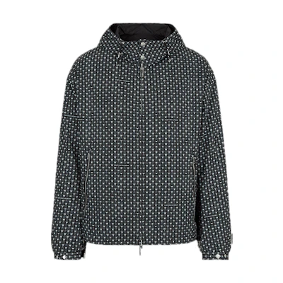 Emporio Armani SS22 Black Drawstring Hooded Jacket 3L1BD3-1NDEZ-F050