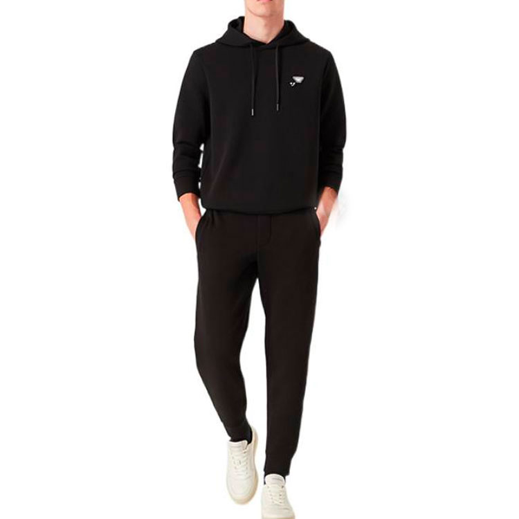 Lookbook EMPORIO ARMANI SS22 Black Hoodie  Fun Graphic Plain Long-Sleeve 6K1MB7-1JHSZ-0999