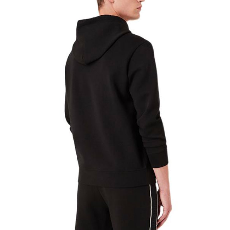 Purchase EMPORIO ARMANI SS22 Black Hoodie  Fun Graphic Plain Long-Sleeve 6K1MB7-1JHSZ-0999