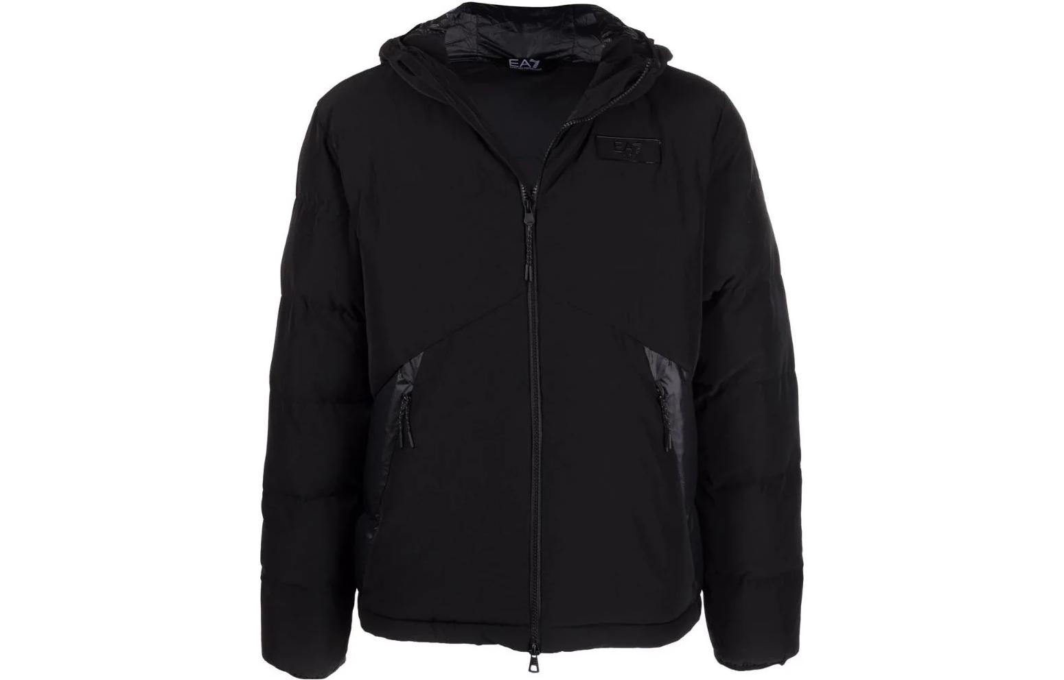 Emporio Armani SS22 Black Logo Zip-Up Hoodie Jacket 6KPB56-PN7CZ-1200