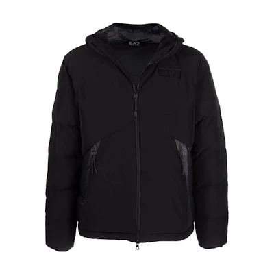 Emporio Armani SS22 Black Logo Zip-Up Hoodie Jacket 6KPB56-PN7CZ-1200