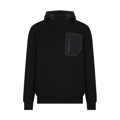 Emporio Armani SS22 Black Solid Long-Sleeve Pullover Hoodie 3L1MCH-1JHSZ-0999