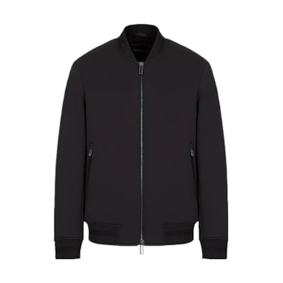 Emporio Armani SS22 Black Solid Zip-Up Long Sleeve Jacket 3L1BD0-1NCIZ-0999