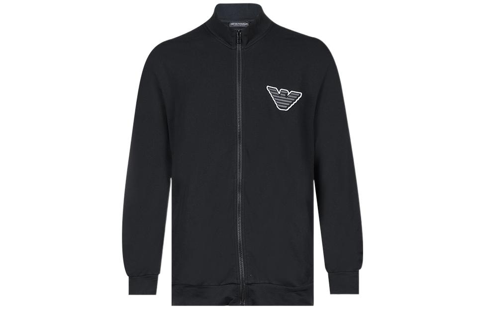 Emporio Armani SS22 Black Solid Zip Sweatshirt 111532-2R575-0020
