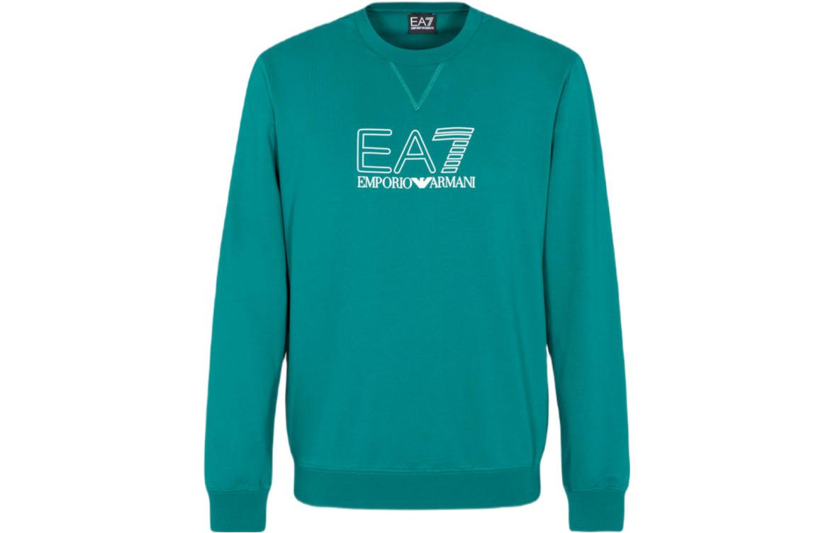 Emporio Armani SS22 Blue Logo Print Crewneck Sweatshirt 3LPM60-PJ05Z-1839