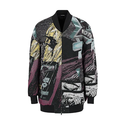 Emporio Armani SS22 Capsule Racer Jacquard Jacket Black () I1R420-I1019-899