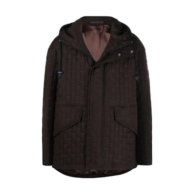 Emporio Armani SS22 Color-Block Zip Jacket Brown Long Sleeve Outerwear 2SGOB06UT004KU6YY