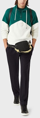 Emporio Armani SS22 拼接配色半拉鍊寬鬆版型衛衣 白/綠 6L1M81-1JWPZ-F517 Lookbook Emporio Armani SS22 拼接配色半拉鍊寬鬆版型衛衣 白/綠 6L1M81-1JWPZ-F517