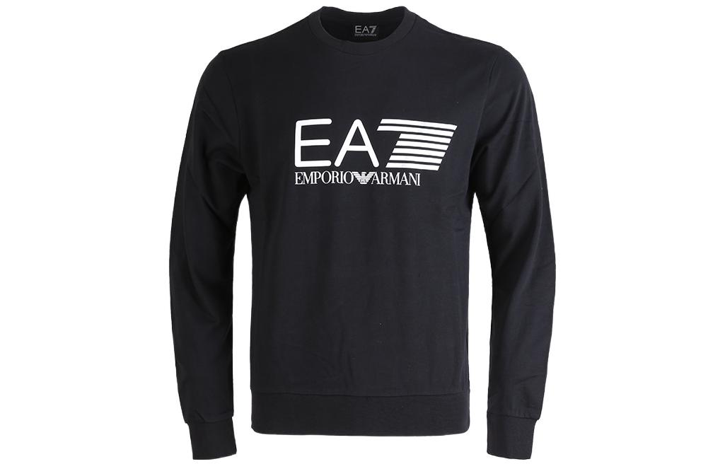 Emporio Armani SS22 EA7 Graphic Pullover Sweatshirt Black 3ZPM60-PJ05Z-1200