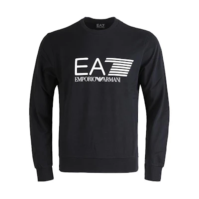 Emporio Armani SS22 EA7 Graphic Pullover Sweatshirt Black 3ZPM60-PJ05Z-1200