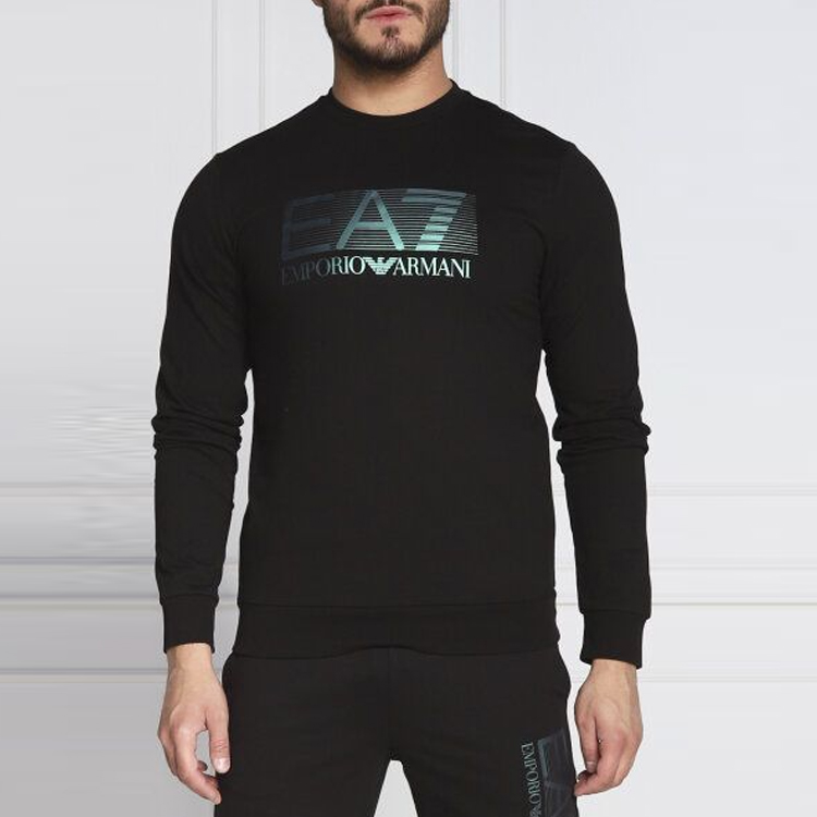 Shop 奢侈品阿玛尼SS22 EA7字母标志海军蓝长袖圆领卫衣 6LPM60-PJ05Z-1578