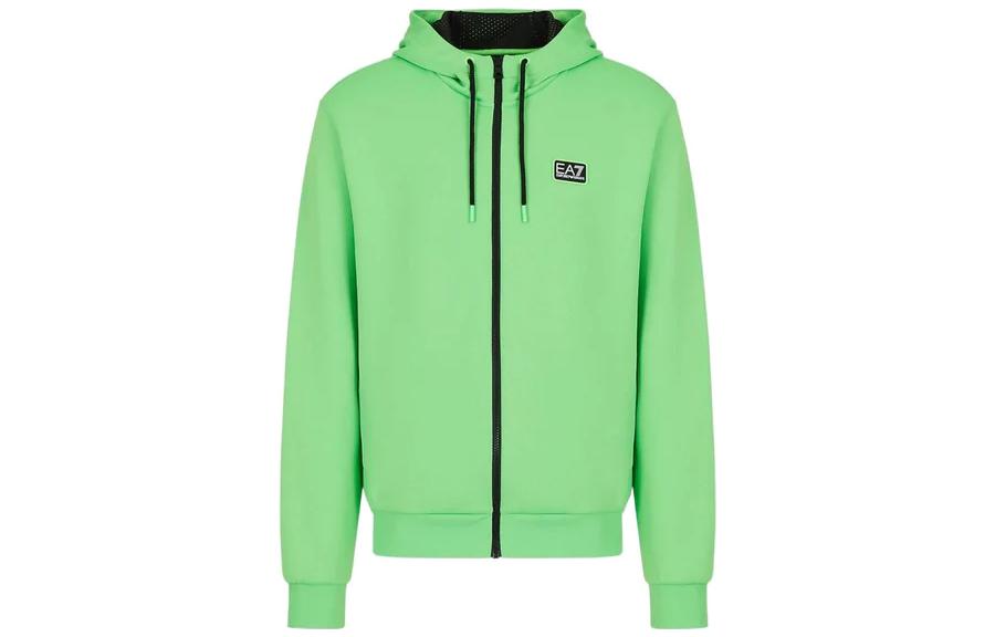 Emporio Armani SS22 EM7 Green Zip-Up Hoodie Jacket 3LPM90-PJEJZ-1822