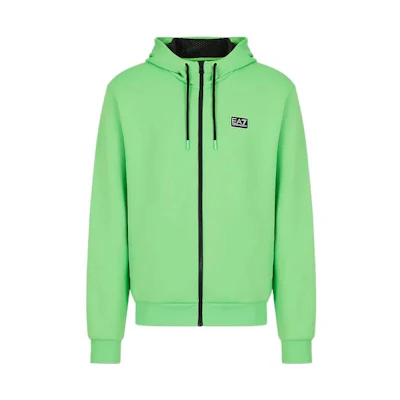 Emporio Armani SS22 EM7 Green Zip-Up Hoodie Jacket 3LPM90-PJEJZ-1822