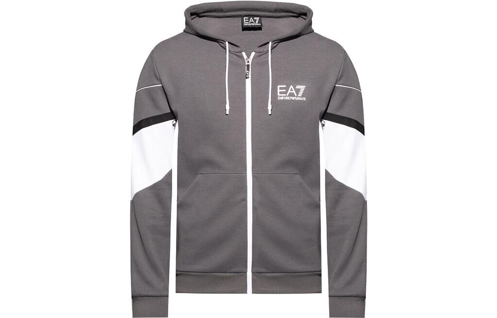 Emporio Armani SS22 EV7 Casual Grey Hoodie Jacket 6KPM01-PJ3MZ-1977
