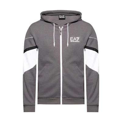 Emporio Armani SS22 EV7 Casual Grey Hoodie Jacket 6KPM01-PJ3MZ-1977