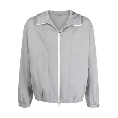 Emporio Armani SS22 Gray Zip-Up Hoodie Jacket 3L1BC0-1NANZ-0641