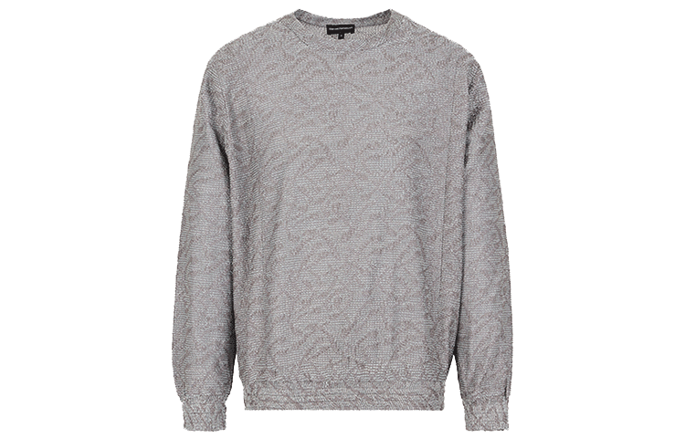 Order エンポリオ アルマーニ SS22 グレー ニット クルーネック 長袖 セーター メンズ 3L1M6Y-1JY6Z-F586