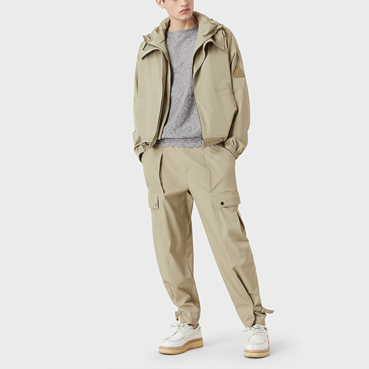 Lookbook エンポリオ アルマーニ SS22 グレー ニット クルーネック 長袖 セーター メンズ 3L1M6Y-1JY6Z-F586