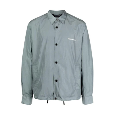 Emporio Armani SS22 Light Green Logo Print Single-Breasted Jacket 3L1CE01NDKZ647