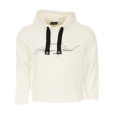 Emporio Armani SS22 Logo Hoodie White 3G1ML1-1JHUZ-F108