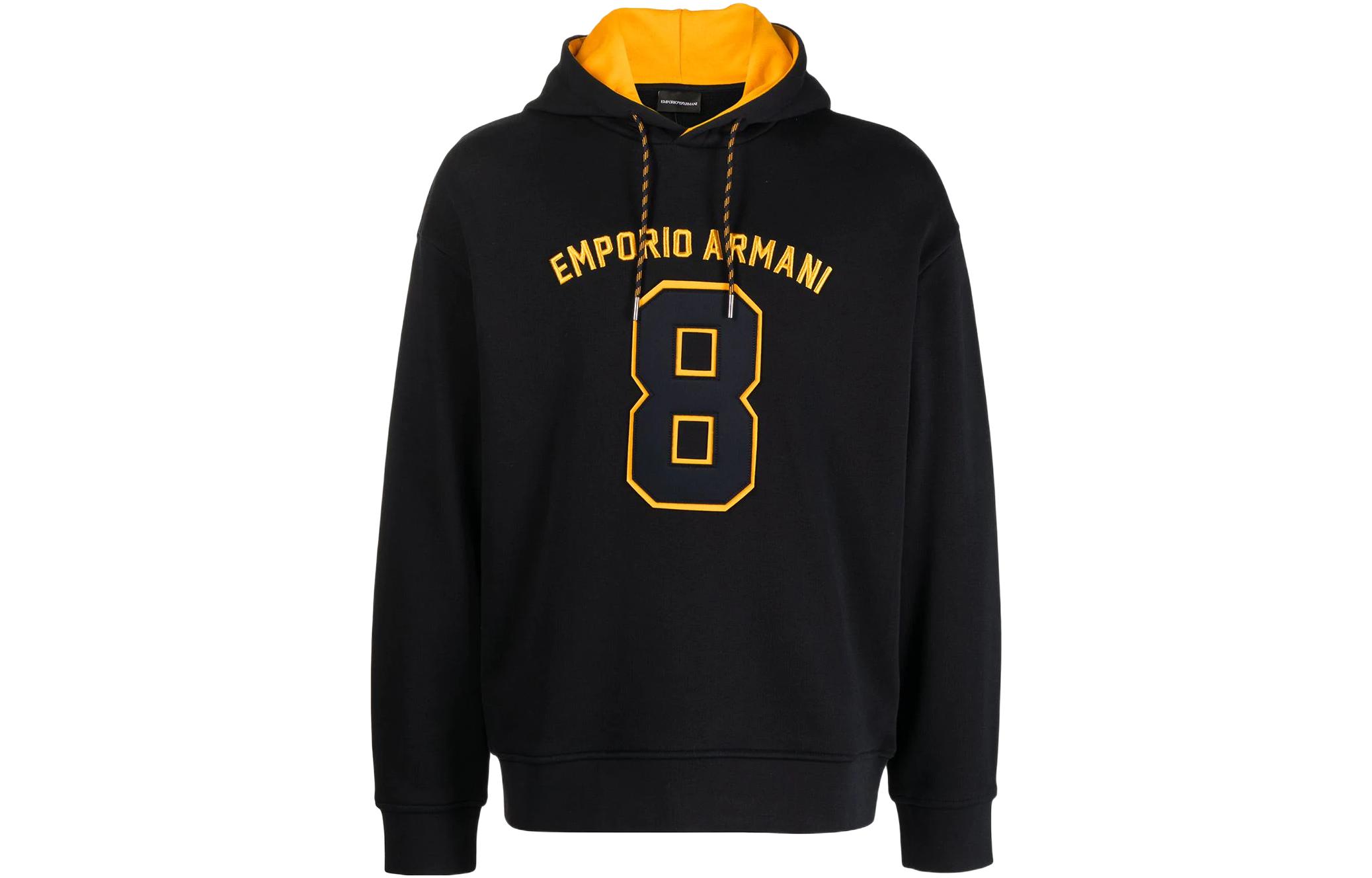 Emporio Armani SS22 Logo Patch Hoodie Dark Blue 3L1MCM-1JWPZ-0920