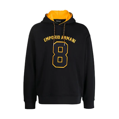 Emporio Armani SS22 Logo Patch Hoodie Dark Blue 3L1MCM-1JWPZ-0920