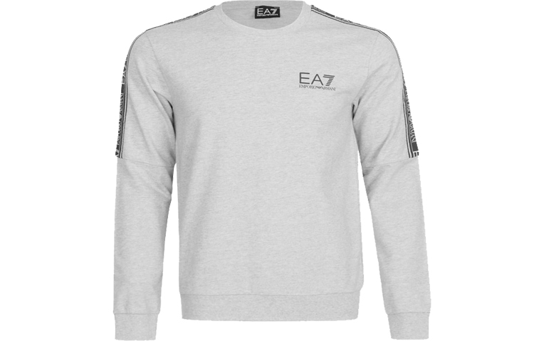 Emporio Armani SS22 Logo Print Crewneck Sweatshirt Grey Fit 3HPM23-PJ05Z-3904