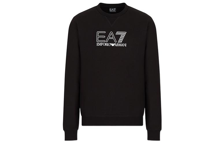 Emporio Armani SS22 Logo Print Crewneck Sweatshirt Black 3LPM60-PJ05Z-1200