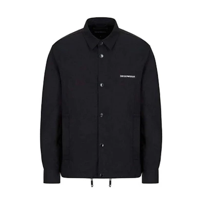 Emporio Armani SS22 Logo Print Lightweight Nylon Jacket Black 3L1CE0-1NDKZ-0999