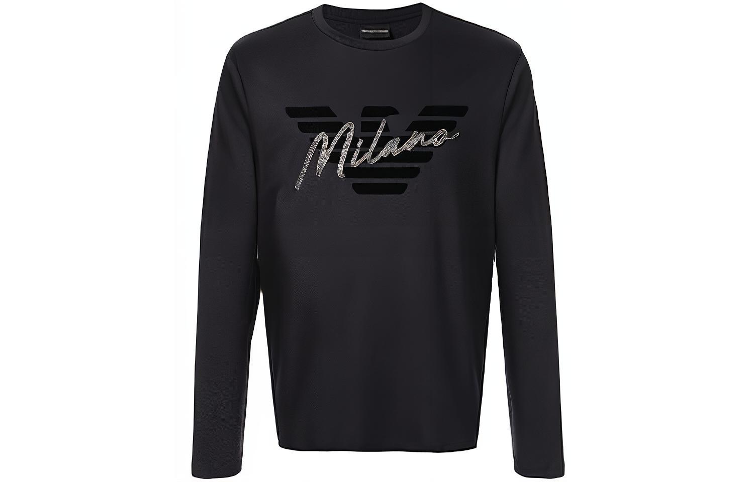 Emporio Armani SS22 Logo Print Sweatshirt Navy Blue 6G1T6C-JPRZ-0922